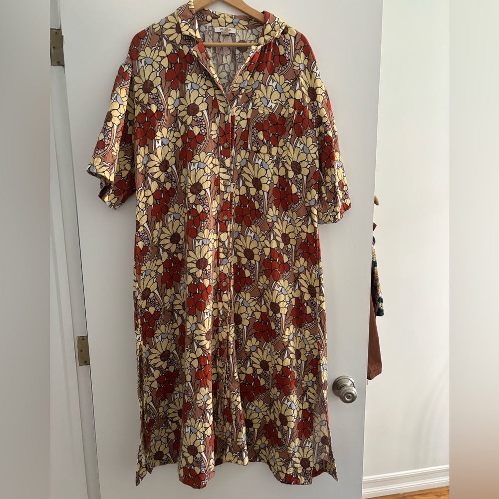 Unique floral Madewell dress - size M, loose fit
